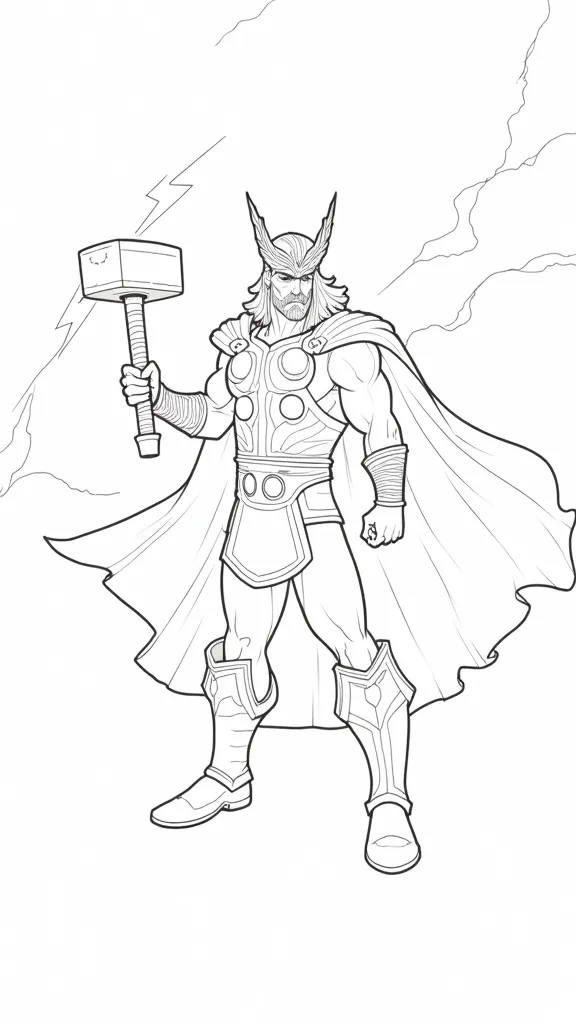 thor coloring pages printable